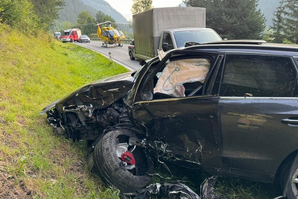 Verkehrsunfall auf der B180 Reschenstraße in Pfunds